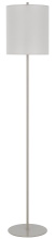  BO-3197FL-SL - 100W Metal Floor lamp with off white shade