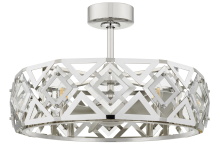  CF-1008 - Remote controlled dimmable 8W LED E12 x 6. 6 speed Bari Ultra Quiet Fan light