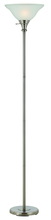  BO-213-BS - 70" Height Metal Torchiere in Brushed Steel