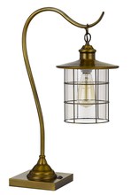  BO-2668DK-BAB - 25" Height Metal Desk Lamp in Rubbed Antique Brass Finish