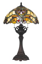  BO-2796TB - 25" Height Resin Table Lamp in Tiffany Finish