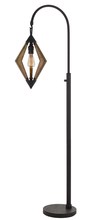  BO-2856FL - 67" Height Metal and Pine Wood Floor Lamp in Black and Wood Finish