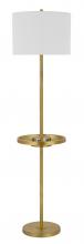  BO-2983FL-AB - 150W 3 Way Crofton Metal Floor Lamp with Centered Metal Tray Table with 2 Usb Charging Ports