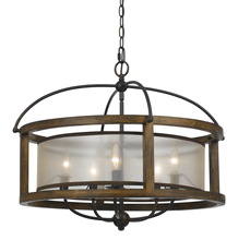  FX-3536/5 - 20.50" Inch Five Light Round Chandelier in Dark Bronze