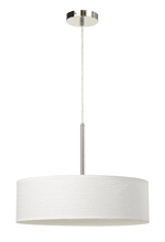  FX-3731-CW - Led 18W Dimmable Pendant with Diffuser and Hardback Fabric Shade