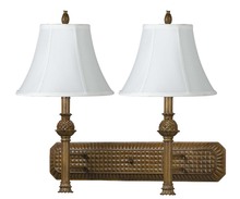  LA-60005W2L-1 - 20" Height Metal and Resin Wall Lamp in Antique Gold