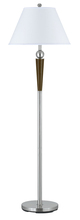  LA-8005FL-1BS - 60" Tall Metal Floor Lamp in Brushed Steel/Espresso Finish
