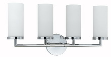  LA-8504/4 - 12" Height Metal Vanity Light in Chrome