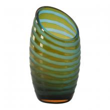  00105 - Sm Angle Cut Etched Vase
