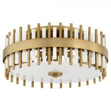  11945 - Cassio 4 Light Flush Mount | Aged Brass