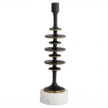  12013 - Barcelo Candleholder | Antique Bronze | White | Brass - Small