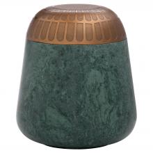  12024 - Sofia Box | Green Forest Marble | Antique Brass - Large