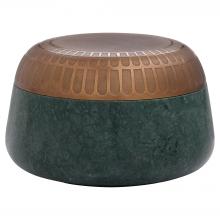 12025 - Sofia Box | Green Forest Marble | Antique Brass - Small