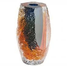  12051 - Halley Vase | Blue | Amber | Clear - Large