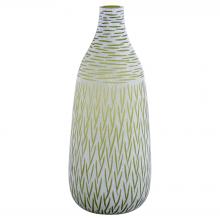  12064 - Signo Vase | Green | White - Large