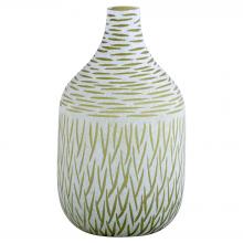  12065 - Signo Vase | Green | White - Medium