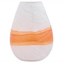  12074 - Pacaya Vase | White | Orange - Stout