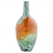  12078 - Pacaya Bottle Vase | Grey | Orange - Medium