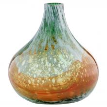  12079 - Pacaya Bottle Vase | Grey | Orange - Small