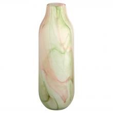  12091 - Fern Vase | White | Spring Green - Medium