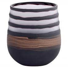  12098 - Midnight Road Vase | Black | Clear | Copper - Small
