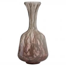  12104 - Billow Bottle Vase | Grey Swirl - Large