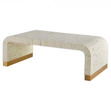  12114 - Cascada Cocktail Table | Natural Bone | Brass