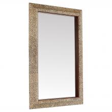  12134 - Gaborone Mirror | Off White | Brown | Walnut