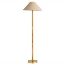 12138 - Broadway Floor Lamp | Antique Brass | Teak