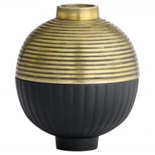  12166 - Orb Box | Matte Black | Antique Brass