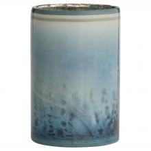  12189 - Tiedye Vase | Milky Matte Blue - Tall