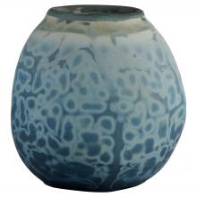  12190 - Tiedye Vase | Milky Matte Blue - Large