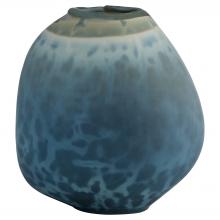 12191 - Tiedye Vase | Milky Matte Blue - Small