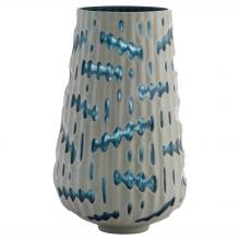  12192 - Strata Vase | White | Blue - Large