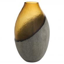  12213 - Geode Vase | Amber | Stone Grey - Large