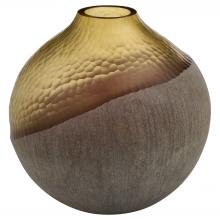  12214 - Geode Vase | Amber | Stone Grey