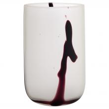  12215 - Crawford  Vase | White | Black - Large