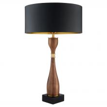  12236 - Veneta Table Lamp | Walnut | Brass | Black