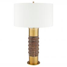  12238 - Anneau Table Lamp | Charcoal | Antique Brass | White