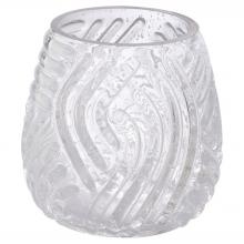  12303 - Hachure Vase | Clear