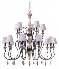  39611SW/SHD396 - Olde World 15-Light Chandelier with Shades