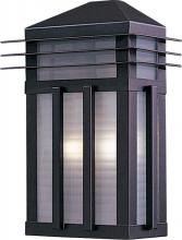  8723PRPE - Two Light Pewter Prairie Rib Frost Glass Wall Lantern