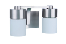  12314BNK2 - District 2 Light Vanity in Brushed Polished Nickel