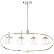  45574-PLN - Piltz 4 Light Island in Polished Nickel