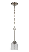  49991-BNK - Serene 1 Light Mini Pendant in Brushed Polished Nickel