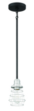  50691-FBBNK - Thatcher 1 Light Mini Pendant in Flat Black/Brushed Polished Nickel