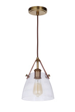  51391-VB - Hagen 1 Light Pendant in Vintage Brass
