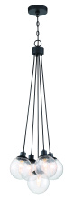  53395-FB - Que 5 Light Pendant in Flat Black
