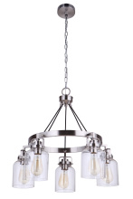  53625-BNK - Foxwood 5 Light Chandelier in Brushed Polished Nickel
