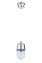  55091-BNK - Pill 1 Light Mini Pendant in Brushed Polished Nickel